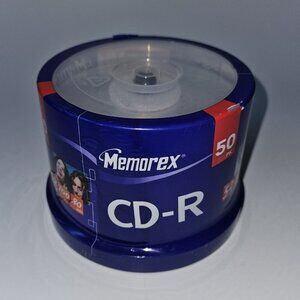 Memorex CD-R 50 Pack Spindle 52X 700MB 80 Min FACTORY SEALED Packaging Wear READ